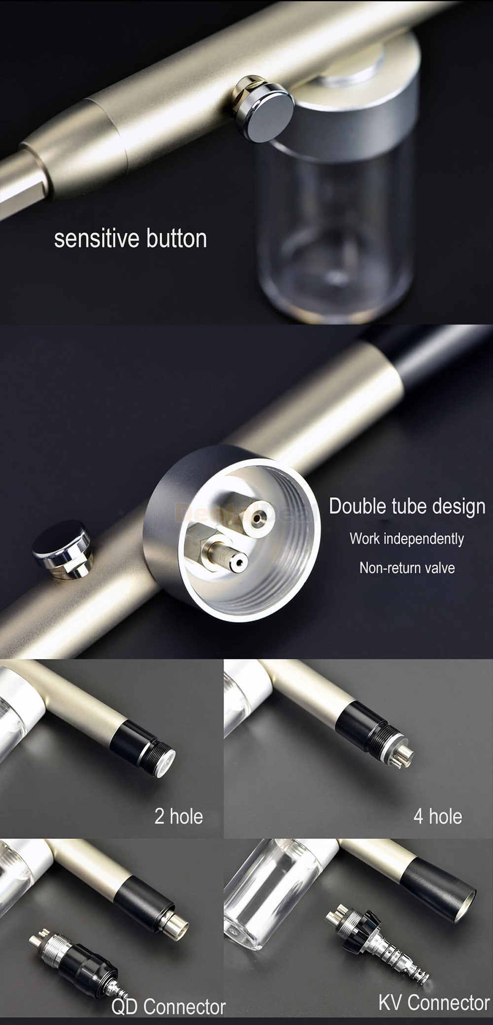 Alumina Dental Lab Sandblaster Machine (2 hole / 4 hole / QD Connector / kavo Connector)